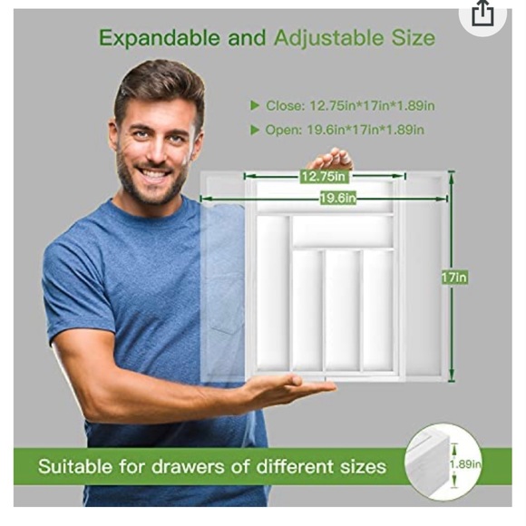 Bamboo Expandable Drawer Organizer NWT - Picture 5 of 5